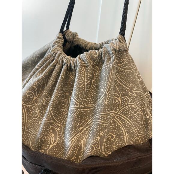 Eddie Bauer Midi Drawstring Brown Tote - Picture 3 of 11